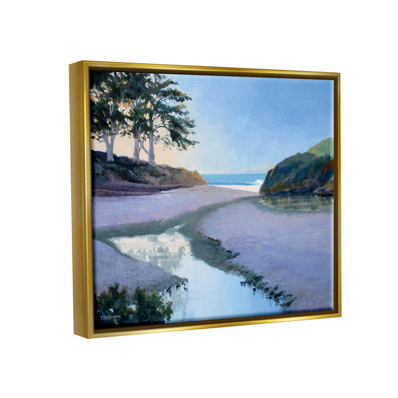 «Seaside Riverbank Beach Shore Floater», art mural par Ed Penniman, H 25 po x l 31 po x P 1,7 po
