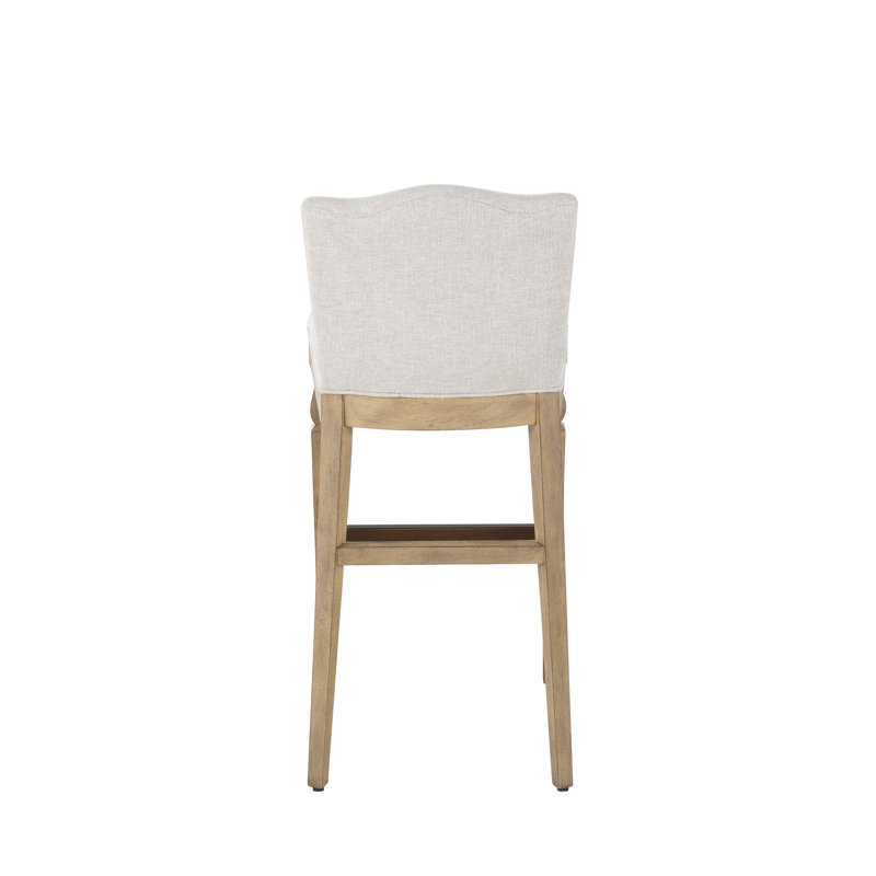 Gaston Upholstered Wooden Bar Stool, Bar Stool (30” Seat Height)