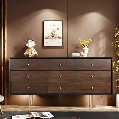 Buffet minimaliste en bois massif multifonctionnel