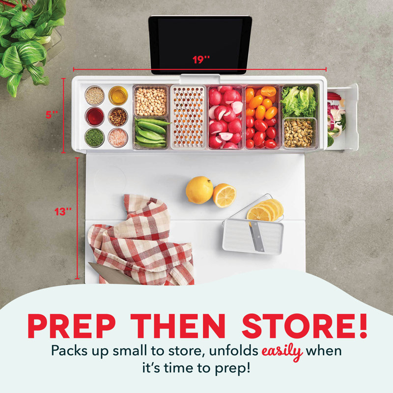 Dash Prepdeck Gen 2 Recipe Prep & Storage Station, White