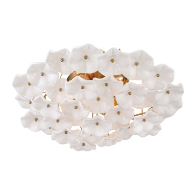 Seguis 22.5'' Aged Brass Semi Flush Mount