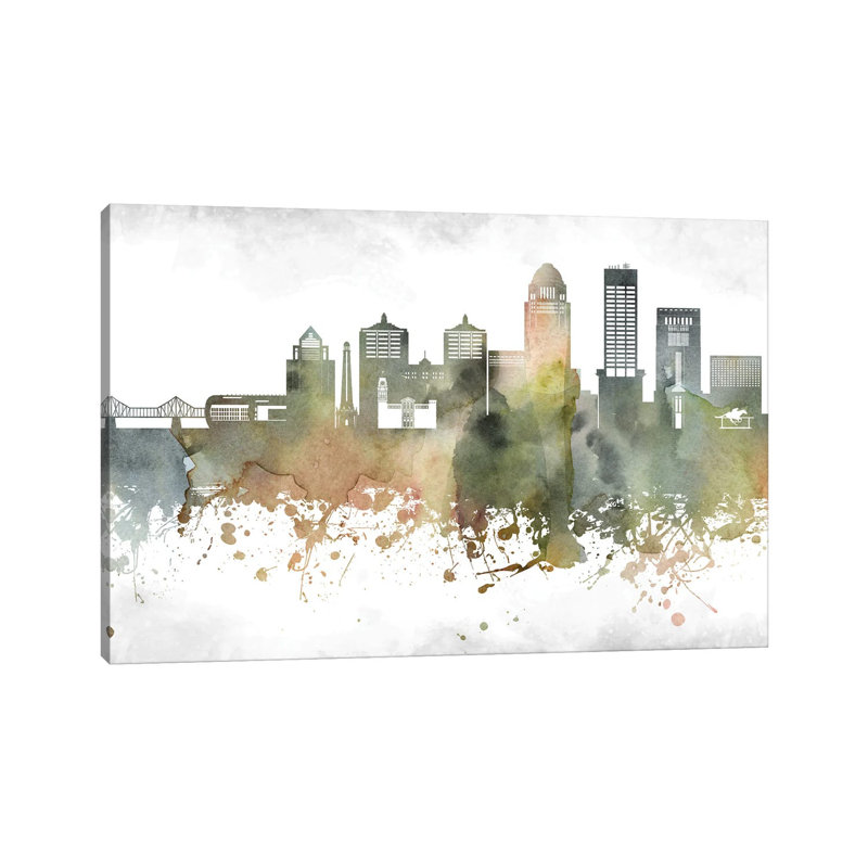 Louisville Skyline by WallDecorAddict - Wrapped Canvas Print, 66.04 cm H x 45.72 cm W