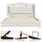 Hydraulic Lift Up Storage Upholstered Platform Bed With LED Storage Headboard, Contemporary Style-160798776