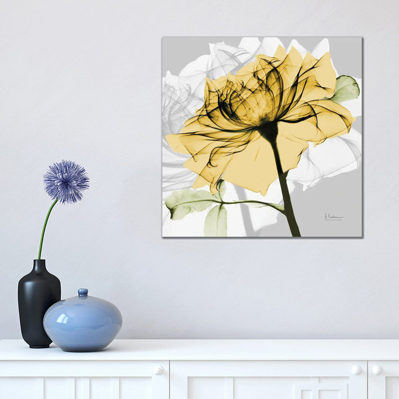 Rose In Gold V by Albert Koetsier - Wrapped Canvas Print, 45.72 cm H x 45.72 cm W x 3.175 cm D