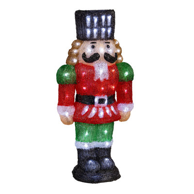 LED Nutcracker Acrylic Garden Statue, 16"H