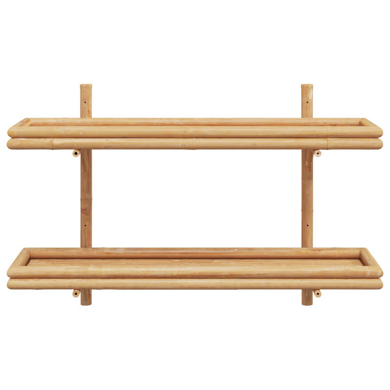 Bamboo Bracket Shelf, 60cm H x 100cm W x 26cm D
