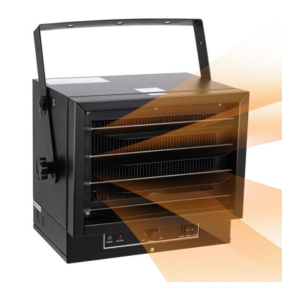 Chaufferette de garage électrique 5000 watts, appareil de chauffage de plafond, ventilateur forcé, 240 volts, protection contre la surchauffe