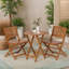 Ensemble de salle à manger d'extérieur 3 pièces en bois d'acacia-459582383