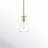 Renata 1 - Light Single Cone Pendant in Natural Brass-558236101