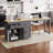 74.5"Kitchen Island with Extendable Dining Table, Spice Rack and Storage-509101437