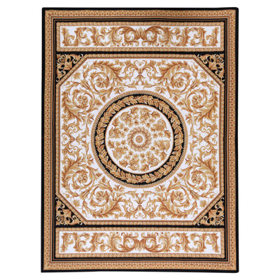 Hand Knotted Wool Area Rug in Multi
