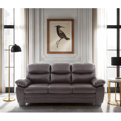Zins Faux Leather Sofa by Latitude Run