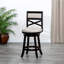 Tabouret confortable à dossier en X avec structure durable et options personnalisables