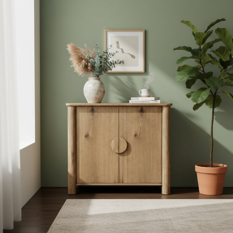 Buffet 2 portes en chêne Heckman, brun