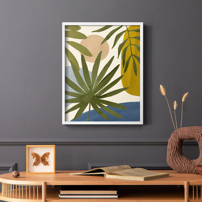 Impression encadrée Tropica Tumble II - bois massif, Blanc, H 28 po x l 22 po