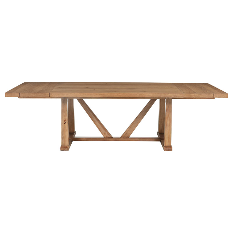 Brewton 106-inch Extension Leaf Dining Table Natural Brown