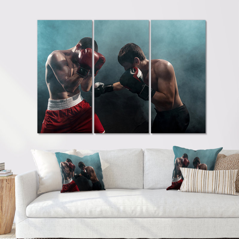«Two Professional Boxer Boxing - Sport Boxing», ensemble de reproduction d'art mural, H 40 po x l 60 po