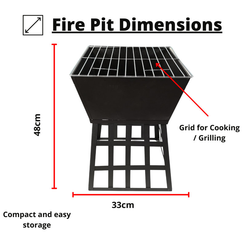 Samuel Alexander Rectangle Smokeless Fire Pit