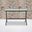 Glass Top Metal Base Computer Desk