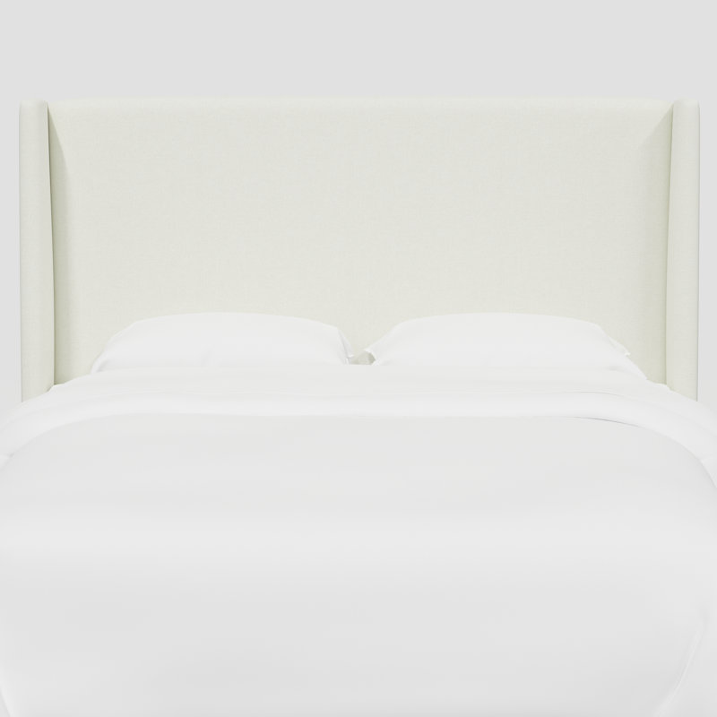 Tête de lit Faine, Simple, Lin blanc texturé Zuma