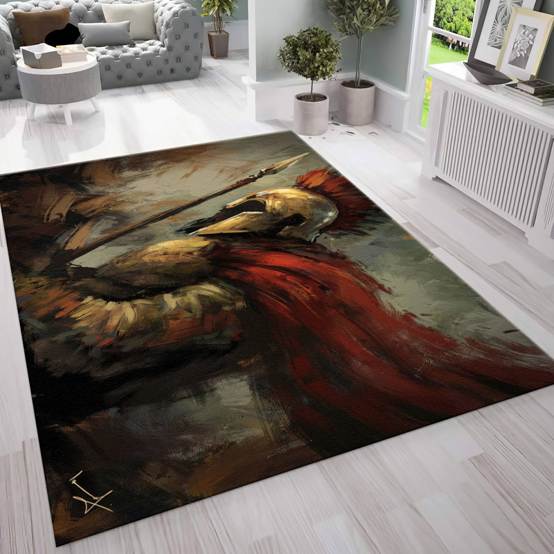 Cozy Soft Pile Rug with Elegant Floral Print Design for Enhancing the Look of Your Living Room or Bedroom Spaces