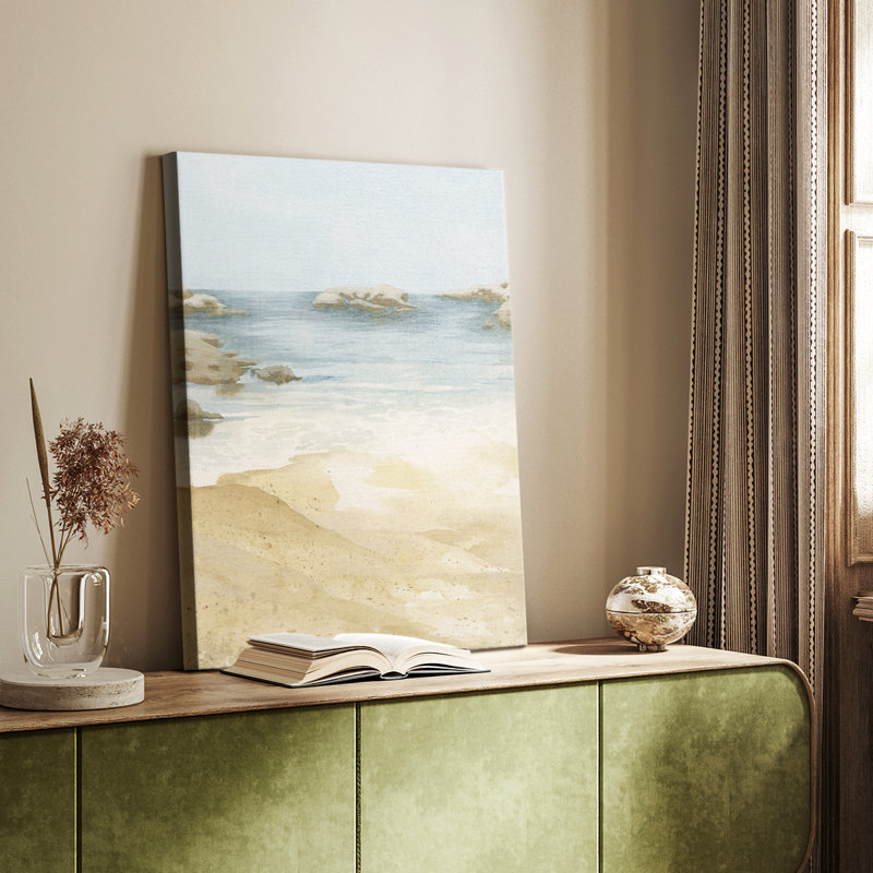 Tranquil Beach I -Custom Wrapped Gallery Cavas