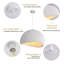 Luminaire suspendu moderne en polystyrène à 1 lumière Jimyah-557469997