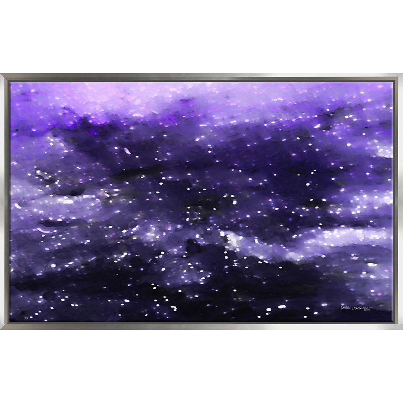 «Oververse, John 1: 5» par Mark Lawrence, reproduction d'art, Cadre flottant argent, H 21,5 po x l 33,5 po x P 2 po