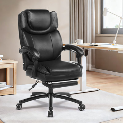 Executive Office Chair with Footrest by Latitude Run