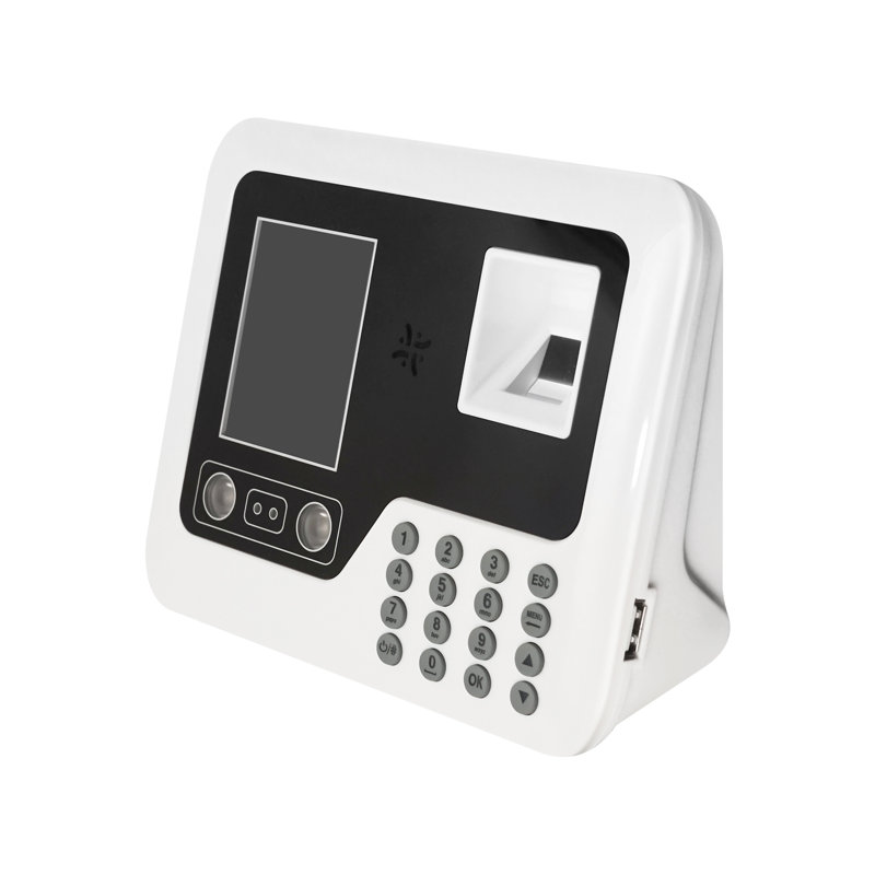 Time Clock,  Facial & Fingerprint Recognition Time Card Machine, Office Punch Clock, Black