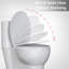 Siège de toilette rond, siège de toilette à dégagement rapide et fixation rapide, siège de toilette en plastique à fermeture en douceur-103035848