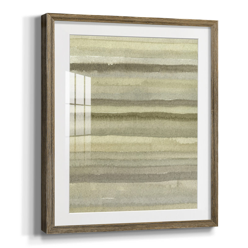 Oiseaux I, reproduction encadrée, Blanc, Papier avec cadre noyer