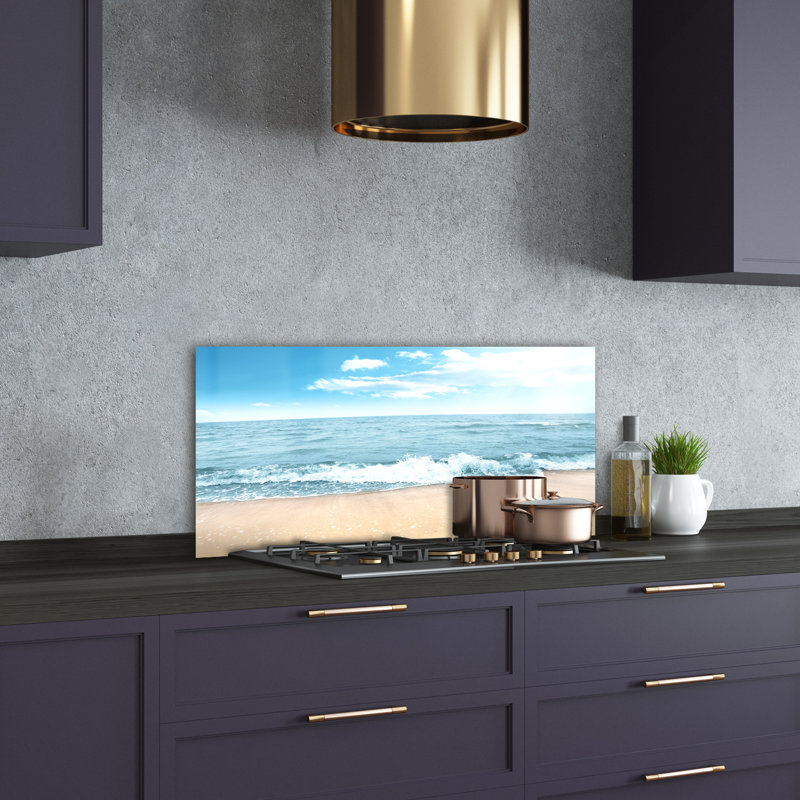 Beach 50cm x 100cm Glass Panel