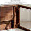 Petit bureau d'écriture simple en bois massif brun noisette-47598951