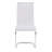 Modern Faux Leather Cantilever Dining Chairs with Chrome Base and Metal Handle (Set of 2)-2116302569