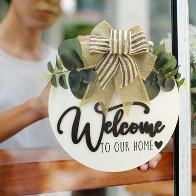 Panneau de bienvenue 3D pour porte d'entrée