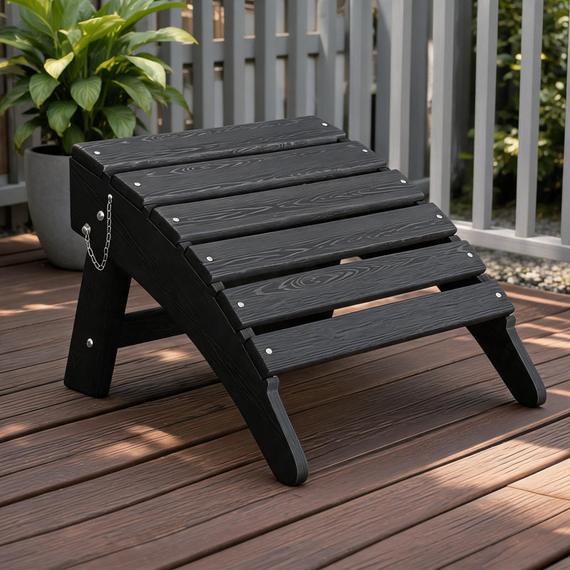 Repose-pieds pliant Adirondack avec manette de jeu, Noir