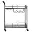 3 Tier Drinks Bar Trolley with Mirrored Glass Shelves and Wheels-1865292101
