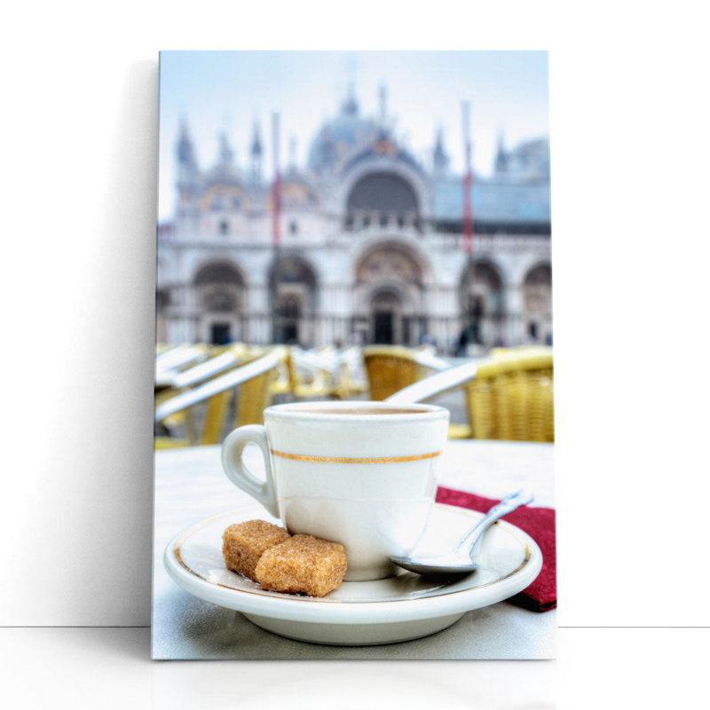 Caffe Piazza San Marco 2 - reproduction d'art sur toile, H 30 po x l 20 po