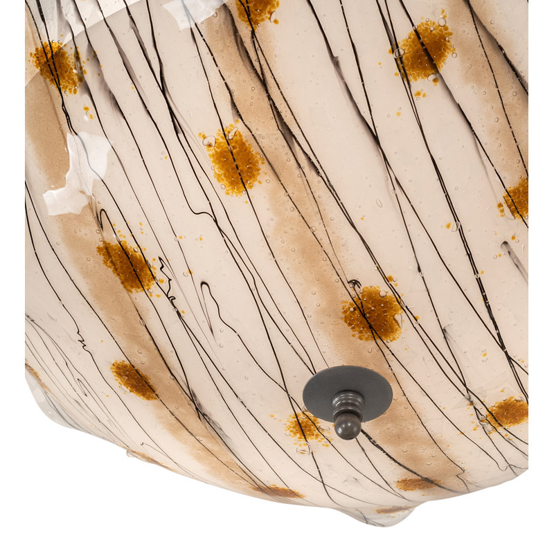 Metro Fusion Glass Flush Mount