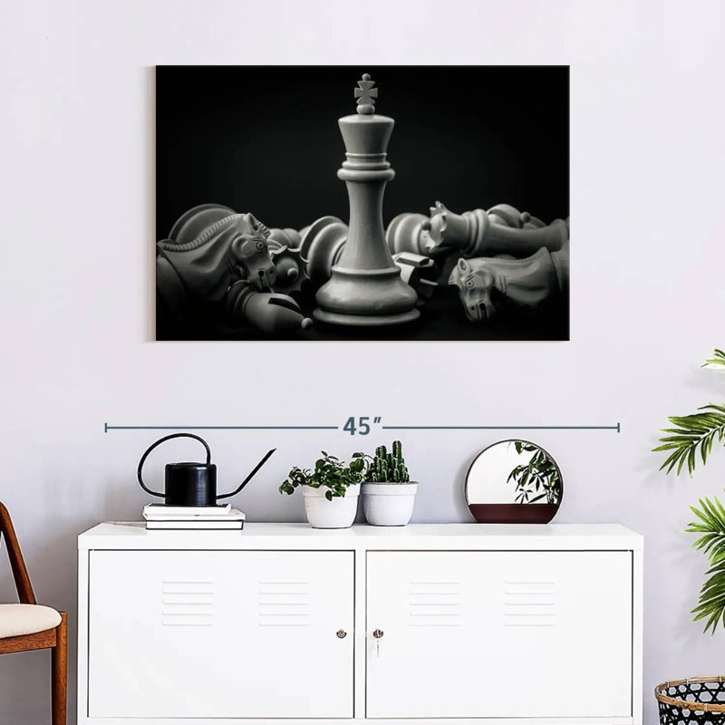 «Chess King», reproduction sur toile, H 24 po x l 36 po x P 1,25 po