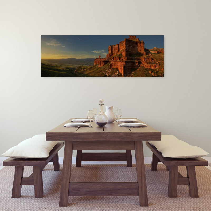 Golden Valley Sunset by David Martin Castan - Wrapped Canvas Panoramic Print, 40.64 cm H x 121.92 cm W