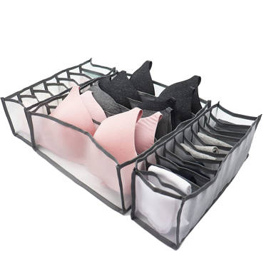 Rebrilliant 6 Racks Underwear Drawer Organizer,Foldable Closet