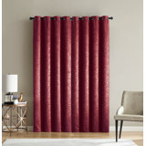 Jamie Embossed Scroll Grommet Blackout Curtain Panel