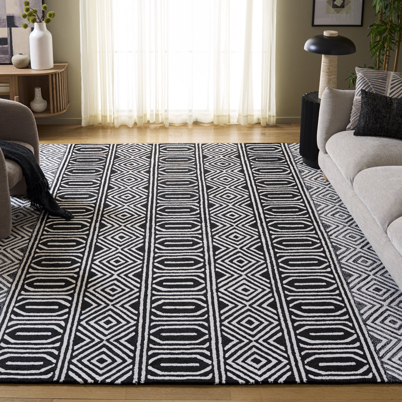 Icia Hand Tufted Performance Geometric Rug, Rectangle 8' x 10'