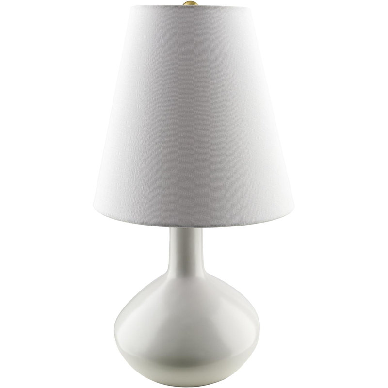 Lampe de table en céramique Kelline, Blanc