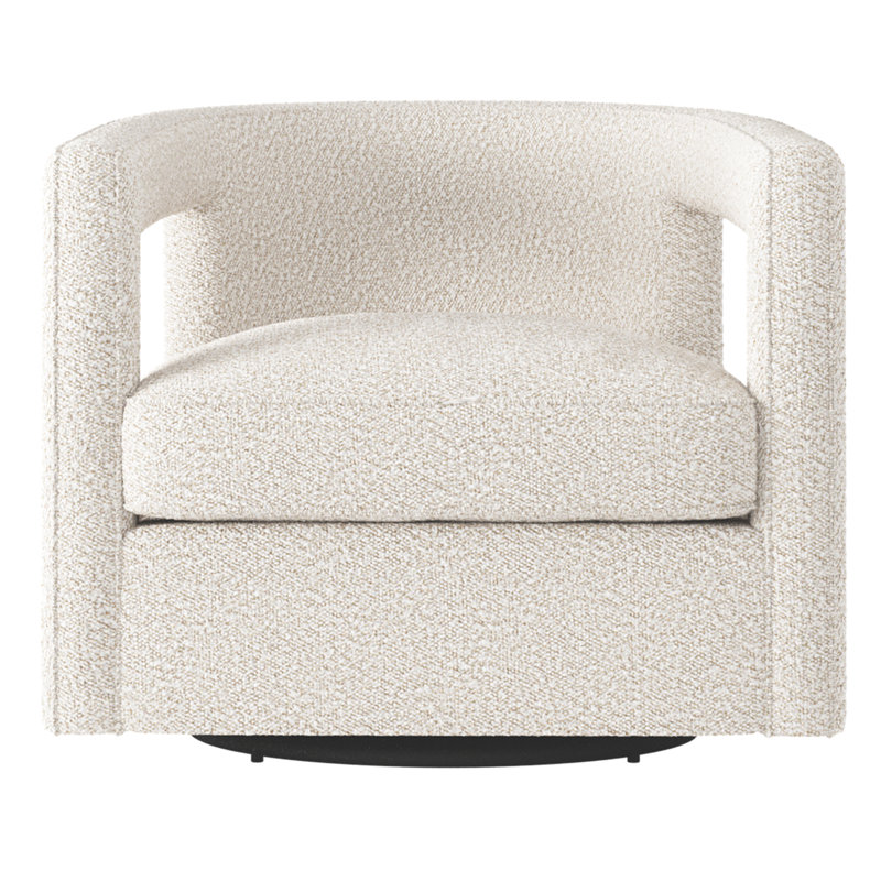 Alana Upholstered Swivel Barrel Chair, Cream Boucle 1146-002