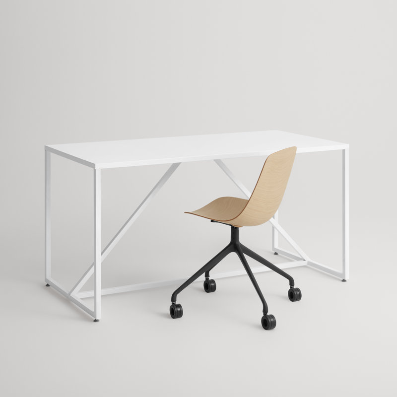 Clean Cut Task Chair, White Oak/Black