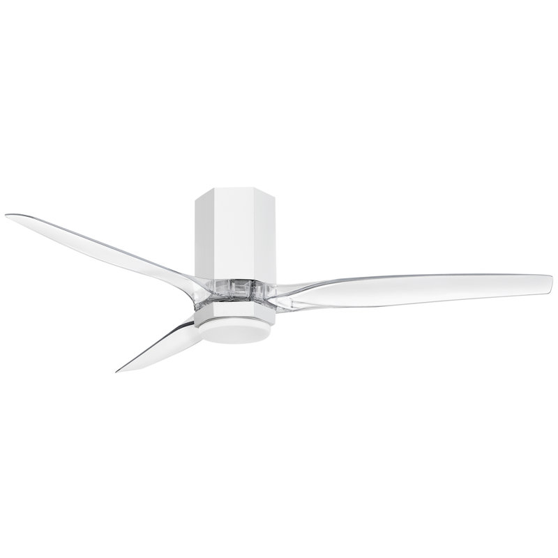 Ventilateur de plafond à DEL Hinkley Facet, Blanc mat, Blanc