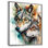 «Wolves Portrait Watercolor1», art mural grand loup